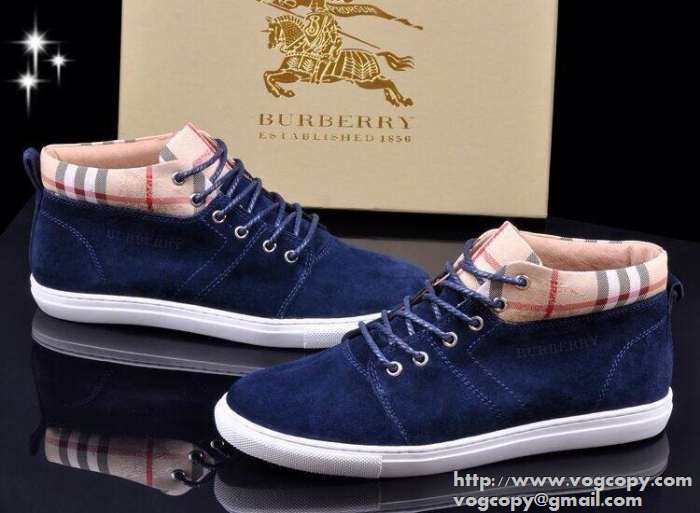 大特価　2015　BURBERRY バーバリー ハイカットスニーカー 抗菌、防臭加工
