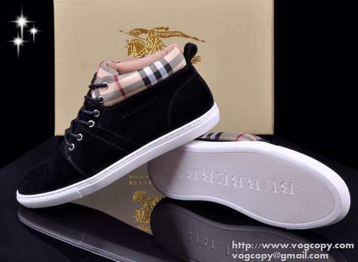 大特価　2015　BURBERRY バーバリー ハイカットスニーカー 抗菌、防臭加工