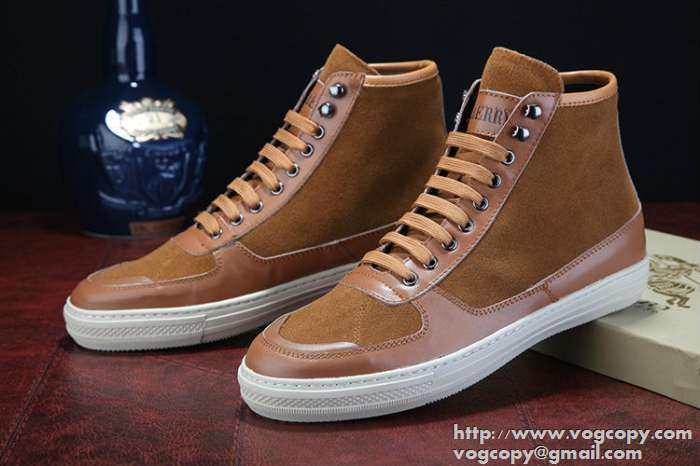 格安！絶好なチャンス 2015 BURBERRY バーバリー ハイカットスニーカー  軽量で疲れにくい