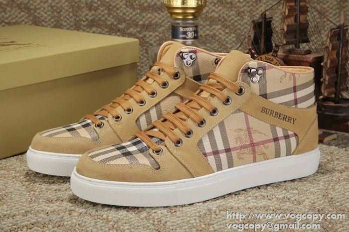 お買い得 2015秋冬 BURBERRY バーバリー 値下げる商品　ハイトップシューズ 2色可選
