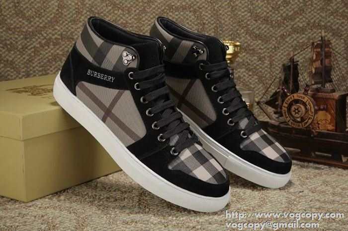 お買い得 2015秋冬 BURBERRY バーバリー 値下げる商品　ハイトップシューズ 2色可選