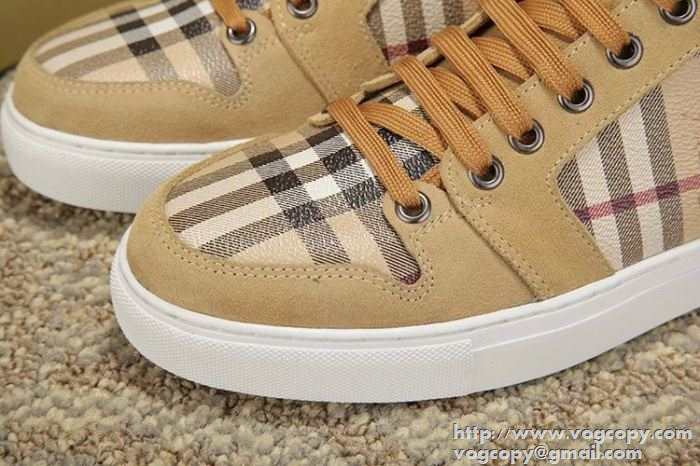 お買い得 2015秋冬 BURBERRY バーバリー 値下げる商品　ハイトップシューズ 2色可選
