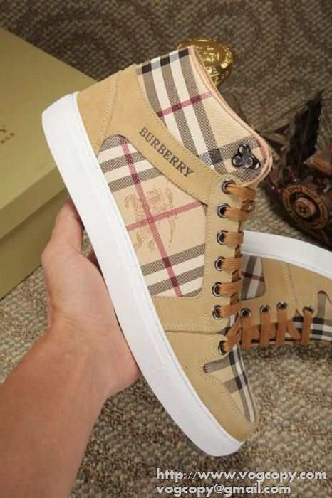 お買い得 2015秋冬 BURBERRY バーバリー 値下げる商品　ハイトップシューズ 2色可選