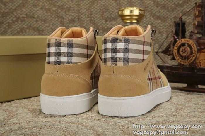 お買い得 2015秋冬 BURBERRY バーバリー 値下げる商品　ハイトップシューズ 2色可選