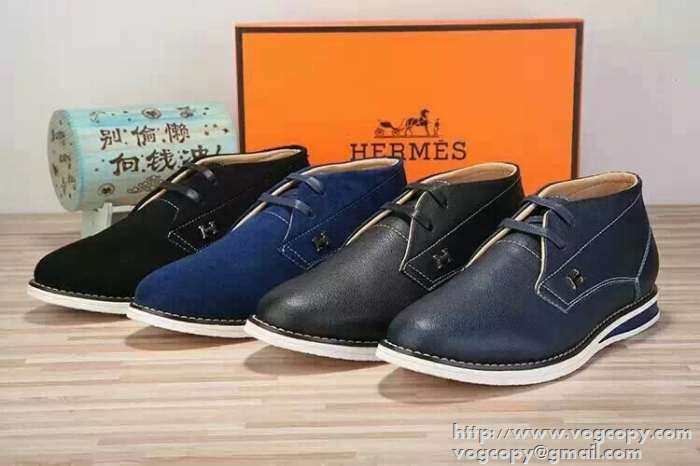個性的な印象 2015HERMES エルメス 柔らかいインソールでハイカットスニーカー 4色可選