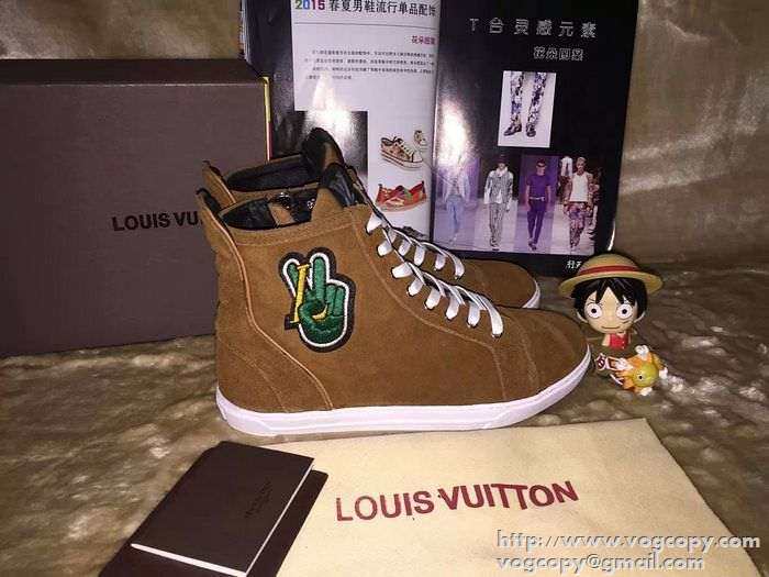 美品　完売　2015 LOUIS VUITTON ルイ  履き心地抜群　ハイカットスニーカー 3色可選
