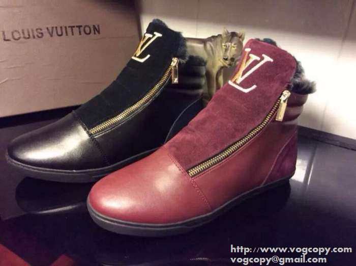 雰囲気　2015  LOUIS VUITTON ルイ ヴィトン 存在感がある　ハイトップシューズ 2色可選