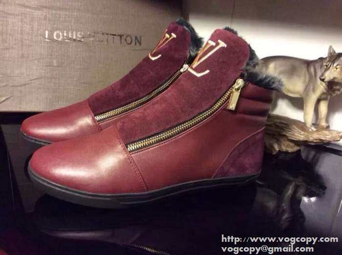 雰囲気　2015  LOUIS VUITTON ルイ ヴィトン 存在感がある　ハイトップシューズ 2色可選