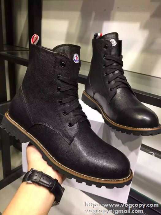 保温性に溢れる 2015秋冬 MONCLER モンクレール 上質なショートブーツ 革靴