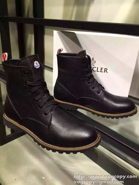 保温性に溢れる 2015秋冬 MONCLER モンクレール 上質なショートブーツ 革靴
