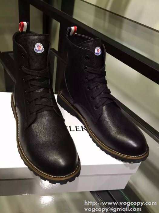 保温性に溢れる 2015秋冬 MONCLER モンクレール 上質なショートブーツ 革靴