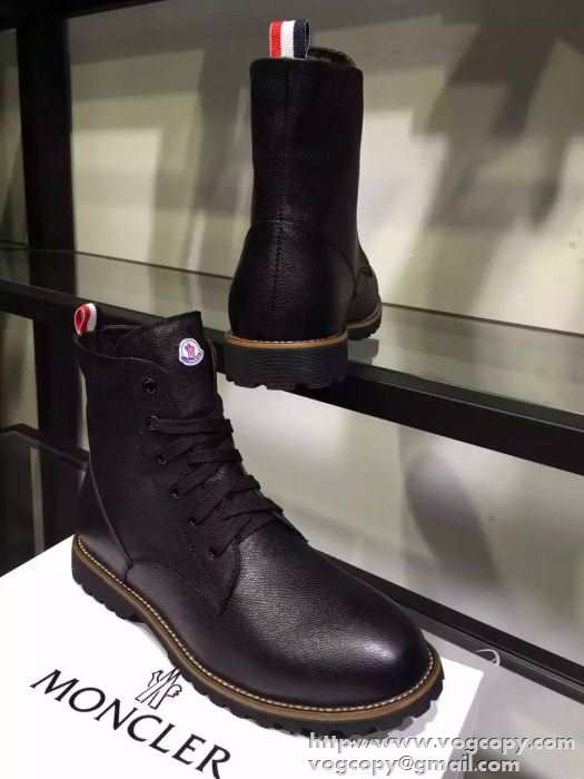 保温性に溢れる 2015秋冬 MONCLER モンクレール 上質なショートブーツ 革靴