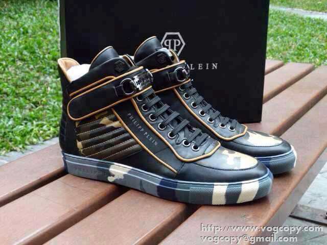 上品　2015  PHILIPP PLEIN フィリッププレイン 魅力がある　ハイカットスニーカー 
