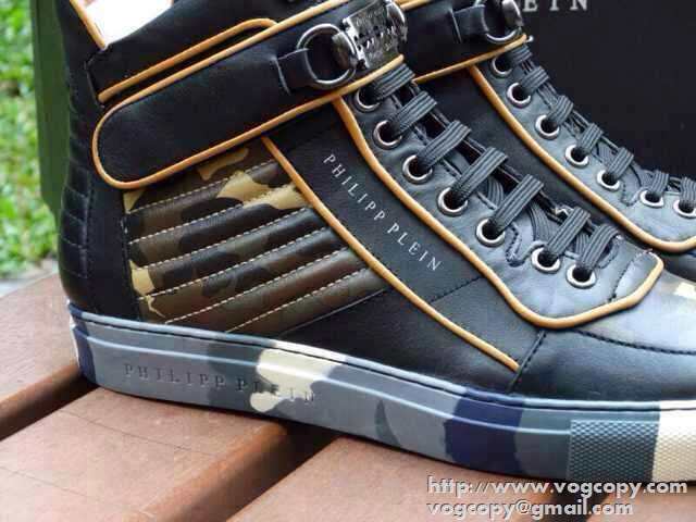 上品　2015  PHILIPP PLEIN フィリッププレイン 魅力がある　ハイカットスニーカー 