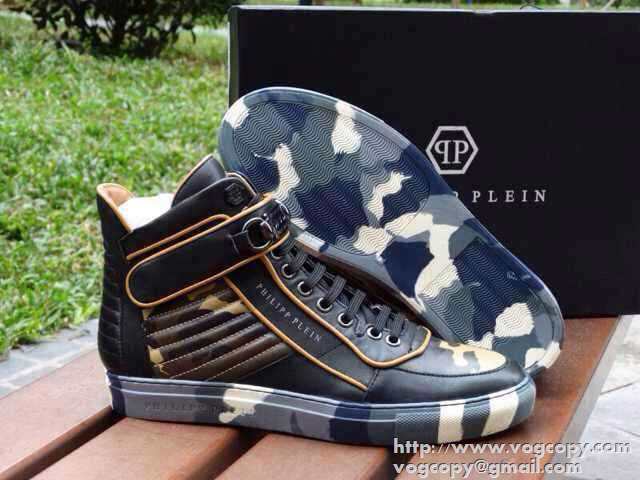 上品　2015  PHILIPP PLEIN フィリッププレイン 魅力がある　ハイカットスニーカー 