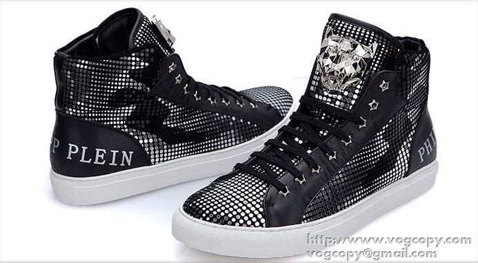 相性抜群な 2015秋冬 PHILIPP PLEIN フィリッププレイン スタイルアップ　ハイトップシューズ 2色可選