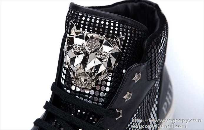 相性抜群な 2015秋冬 PHILIPP PLEIN フィリッププレイン スタイルアップ　ハイトップシューズ 2色可選