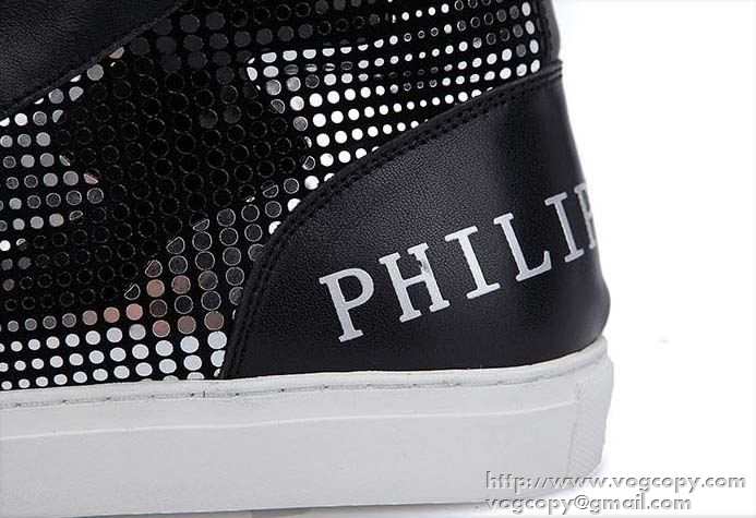 相性抜群な 2015秋冬 PHILIPP PLEIN フィリッププレイン スタイルアップ　ハイトップシューズ 2色可選
