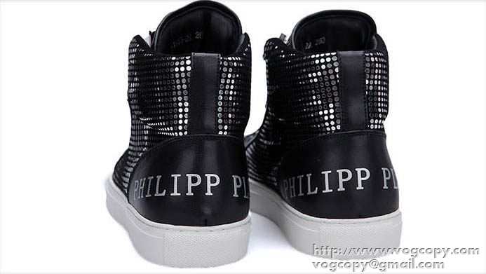 相性抜群な 2015秋冬 PHILIPP PLEIN フィリッププレイン スタイルアップ　ハイトップシューズ 2色可選