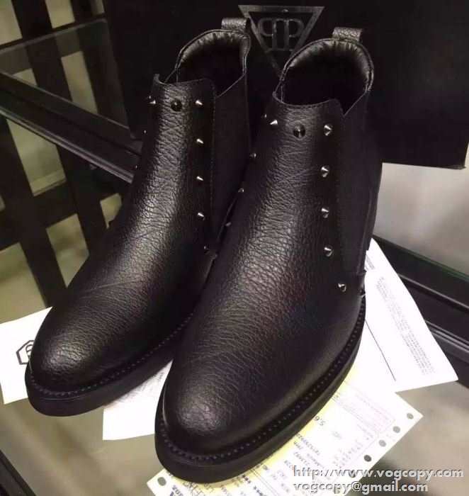 貴重品　2015秋冬 philipp plein フィリッププレイン 快適ハイトップシューズ 革靴