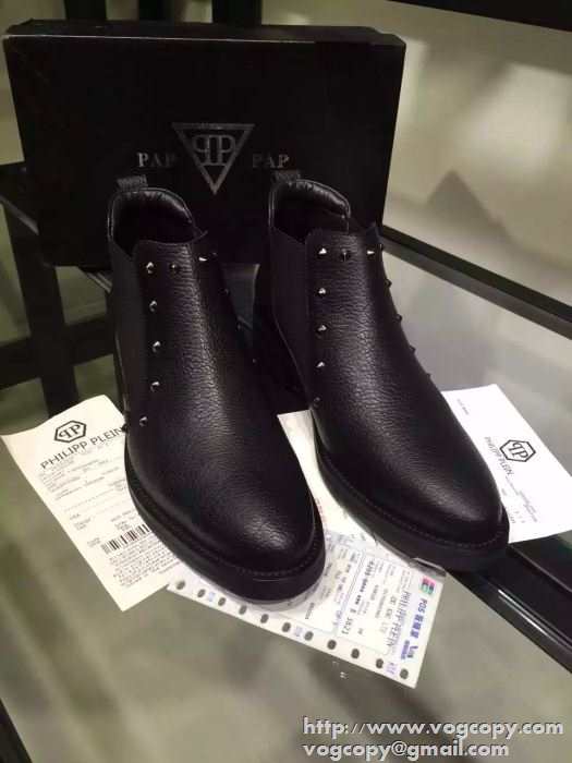 貴重品　2015秋冬 philipp plein フィリッププレイン 快適ハイトップシューズ 革靴