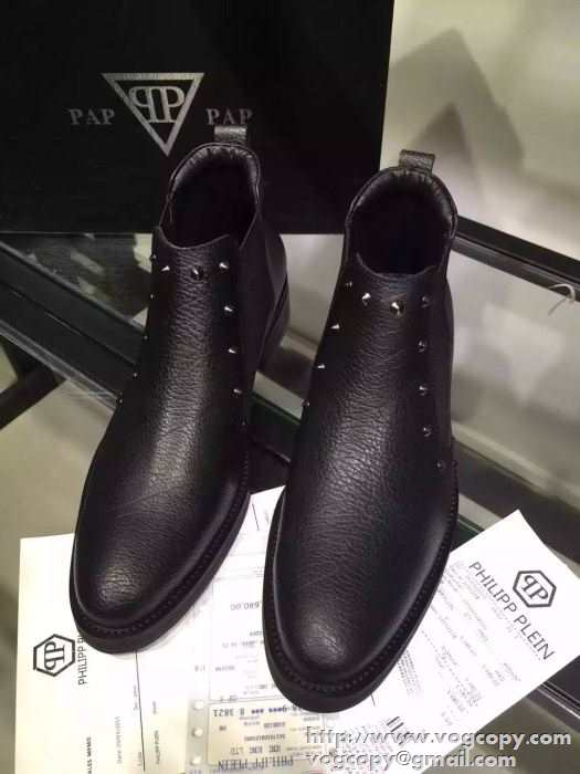 貴重品　2015秋冬 philipp plein フィリッププレイン 快適ハイトップシューズ 革靴