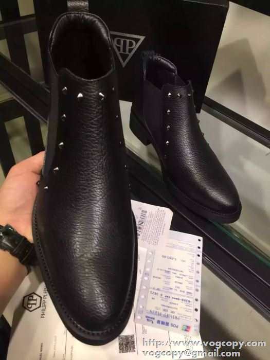 貴重品　2015秋冬 philipp plein フィリッププレイン 快適ハイトップシューズ 革靴