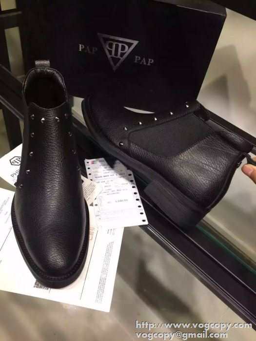 貴重品　2015秋冬 philipp plein フィリッププレイン 快適ハイトップシューズ 革靴