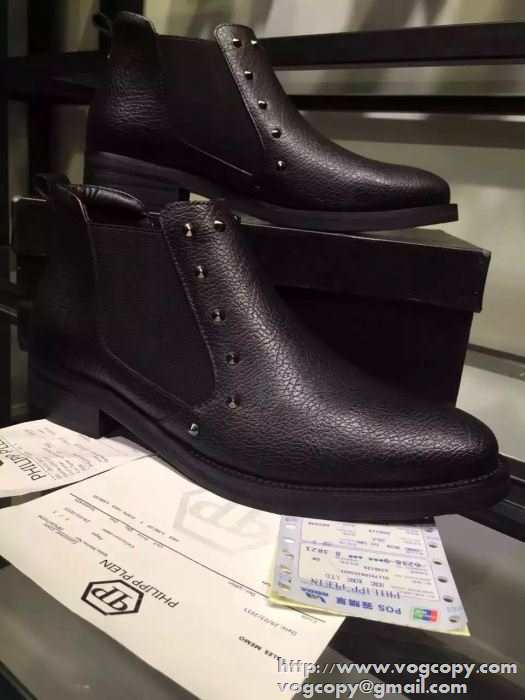 貴重品　2015秋冬 philipp plein フィリッププレイン 快適ハイトップシューズ 革靴