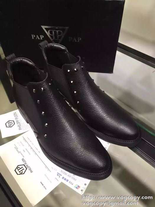 貴重品　2015秋冬 philipp plein フィリッププレイン 快適ハイトップシューズ 革靴