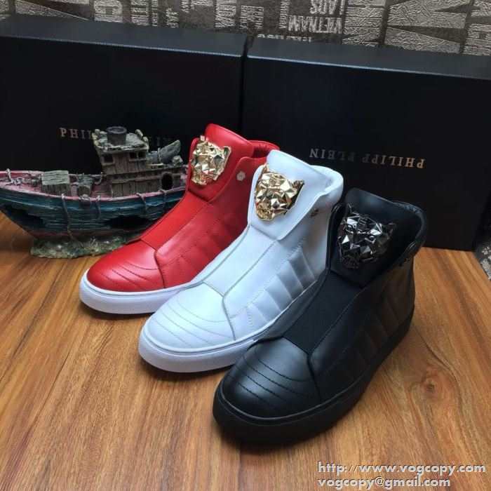絶対欠かせない 2015秋冬 PHILIPP PLEIN フィリッププレイン 便利　ハイトップシューズ  3色可選