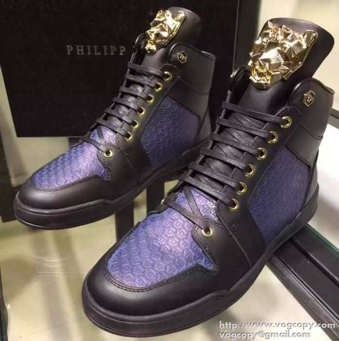 超綺麗 2015秋冬 PHILIPP PLEIN フィリッププレイン 安定性を高めるハイトップシューズ