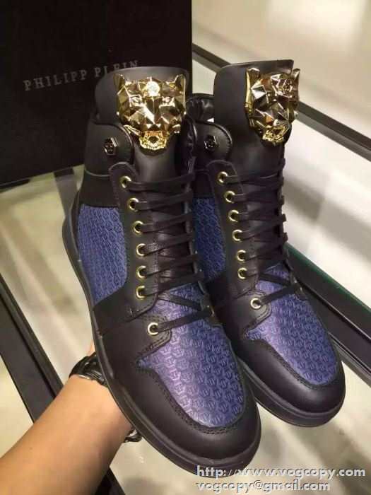 超綺麗 2015秋冬 PHILIPP PLEIN フィリッププレイン 安定性を高めるハイトップシューズ