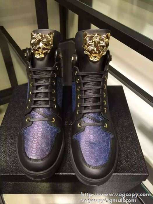 超綺麗 2015秋冬 PHILIPP PLEIN フィリッププレイン 安定性を高めるハイトップシューズ