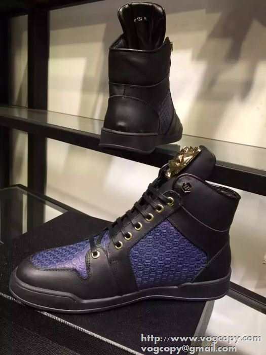 超綺麗 2015秋冬 PHILIPP PLEIN フィリッププレイン 安定性を高めるハイトップシューズ
