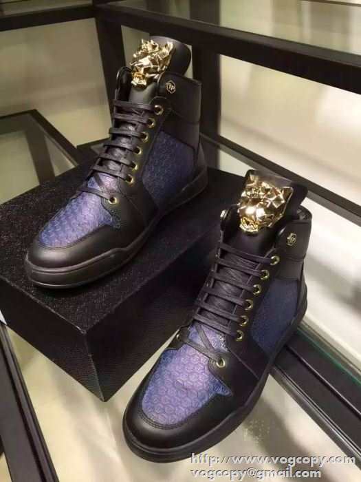超綺麗 2015秋冬 PHILIPP PLEIN フィリッププレイン 安定性を高めるハイトップシューズ