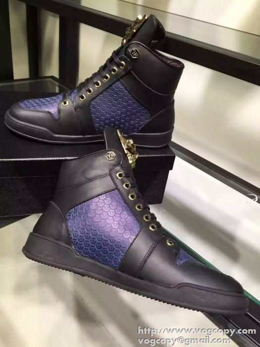 超綺麗 2015秋冬 PHILIPP PLEIN フィリッププレイン 安定性を高めるハイトップシューズ