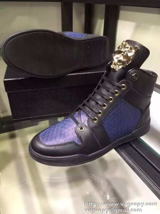 超綺麗 2015秋冬 PHILIPP PLEIN フィリッププレイン 安定性を高めるハイトップシューズ