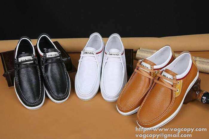 最新フッション 2015 PRADA プラダ カジュアルシューズ 3色可選