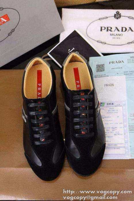 軽量化 2015 PRADA プラダ スニーカー 疲れにくい 2色可選