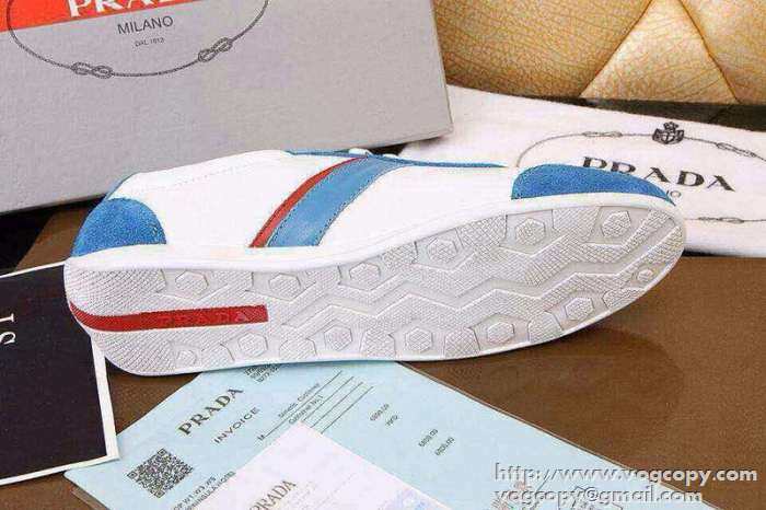 軽量化 2015 PRADA プラダ スニーカー 疲れにくい 2色可選