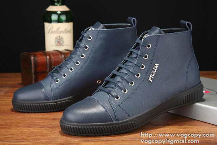 最新入荷！ 2015 PRADA プラダ ハイトップシューズ 3色可選