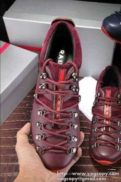ランニングシューズの名作！ 2015 PRADA プラダ ランニングシューズ 靴の滑り止め 3色可選