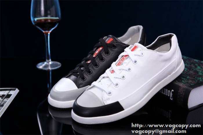 完璧な白黒结び 2015 PRADA プラダ フラットシューズ 2色可選