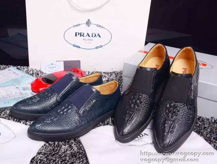 便利性が高い！ 2015 PRADA プラダ スリップオン 革靴 2色可選