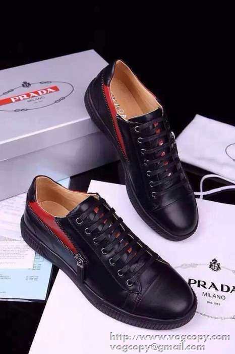 目玉のデザイン！ 2015 PRADA プラダ スニーカー 2色可選