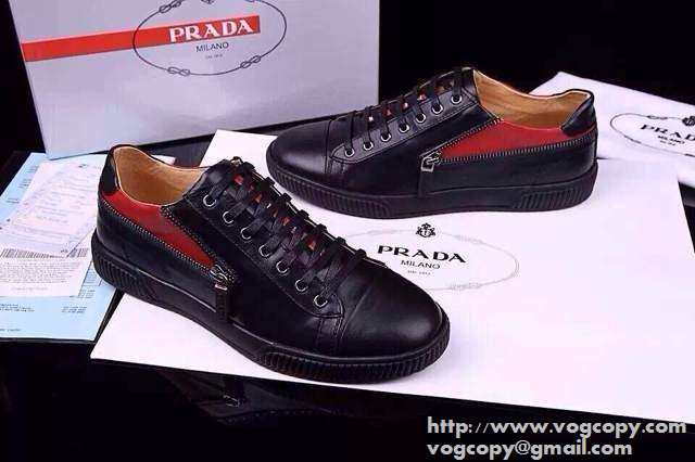 目玉のデザイン！ 2015 PRADA プラダ スニーカー 2色可選