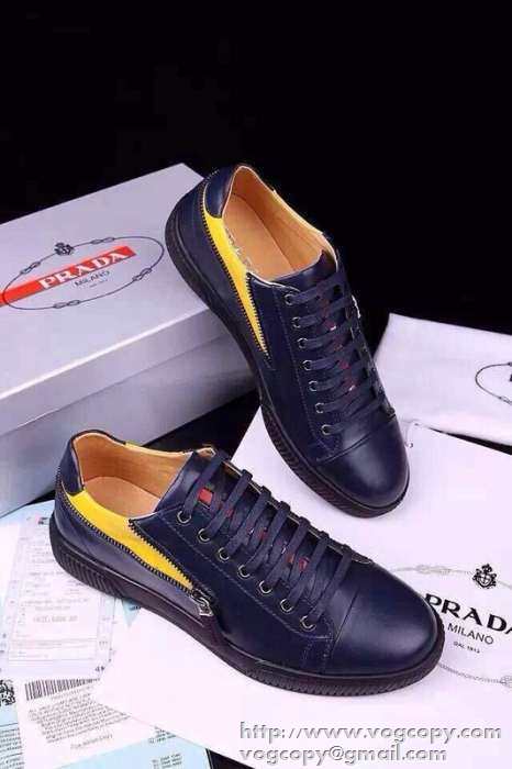 目玉のデザイン！ 2015 PRADA プラダ スニーカー 2色可選