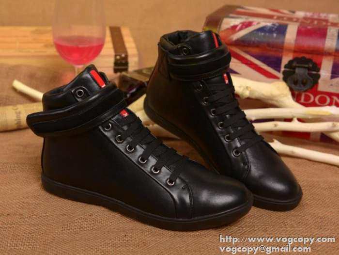 超目玉 2015 PRADA プラダ ハイトップシューズ 3色可選