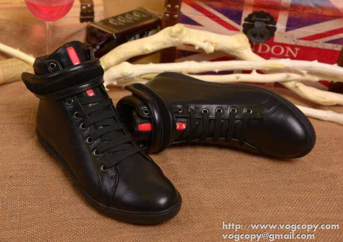 超目玉 2015 PRADA プラダ ハイトップシューズ 3色可選